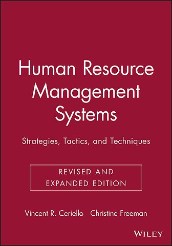 Human Resource Management Systems: Strategies, Tac Tactics & Techniques (Paper)