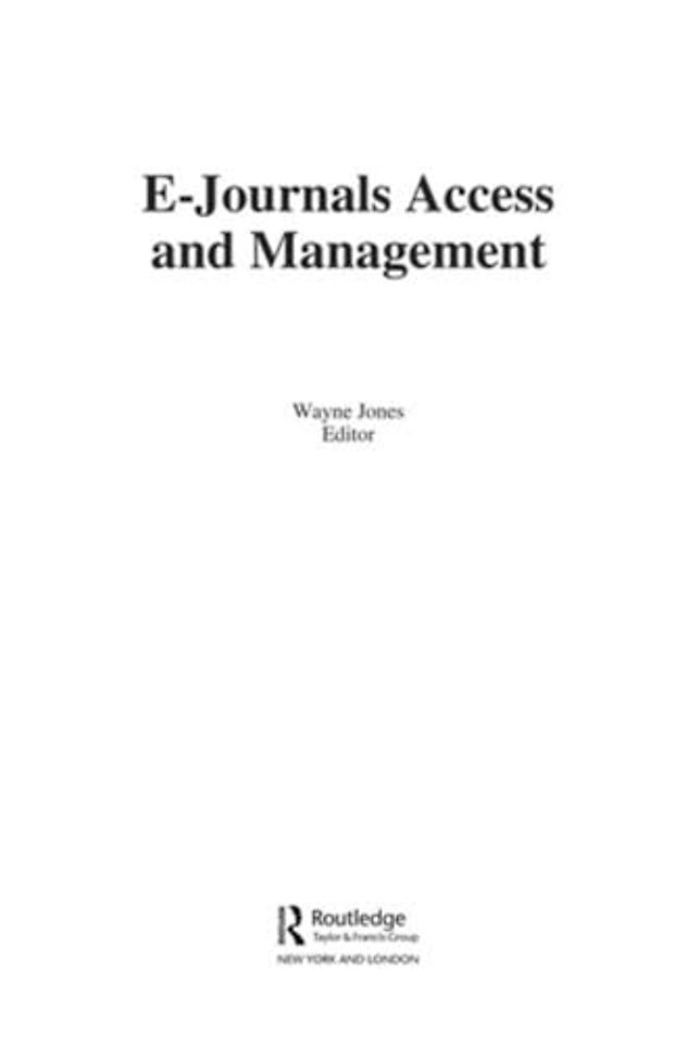 E-Journals Access and Management