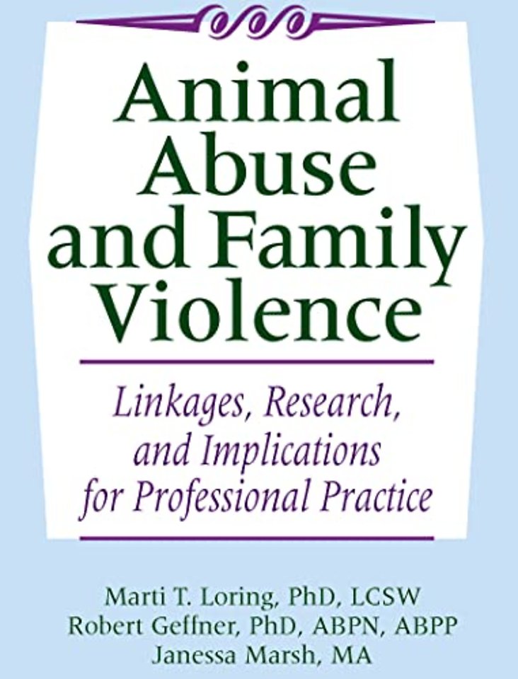 Animal Abuse and Family Violence