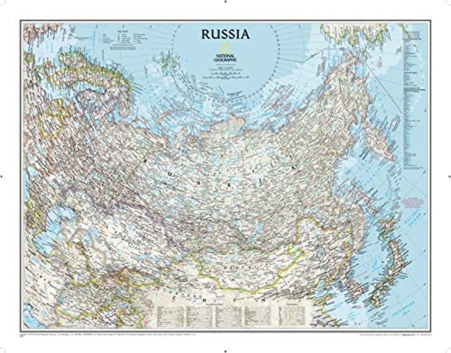 Russia Classic, Tubed: Wall Maps Countries & Regions