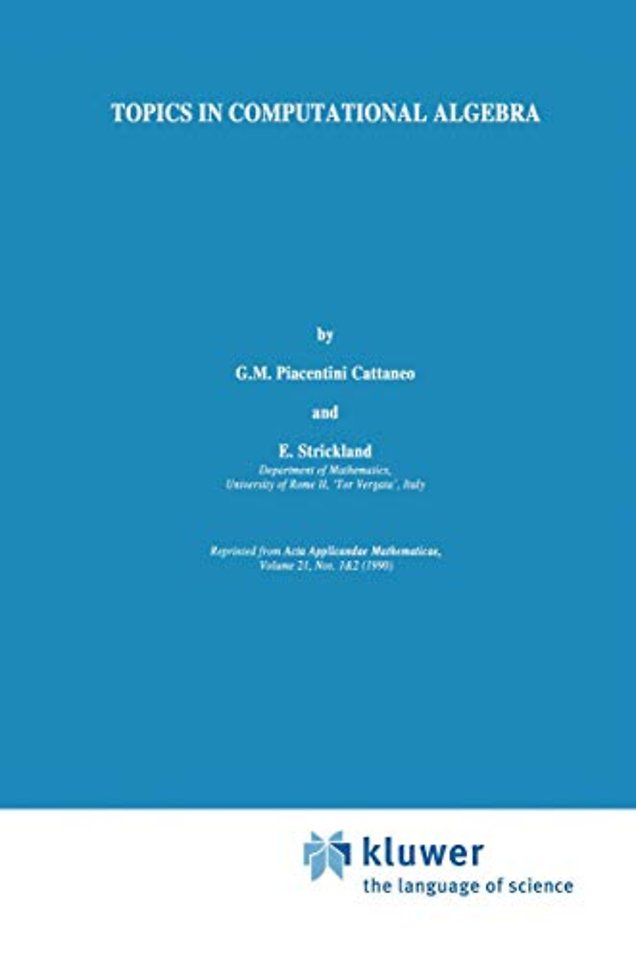 Topics in Computational Algebra