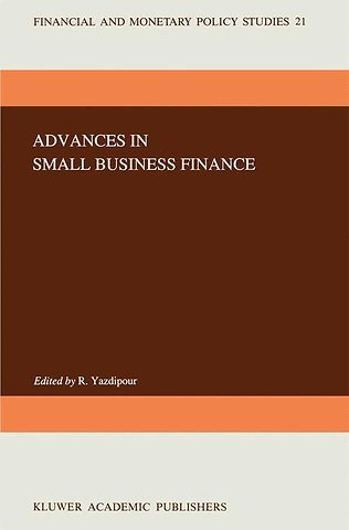 Advances in Small Business Finance