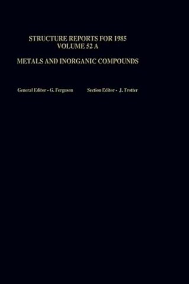 Structure Reports for 1984, Volume 51B