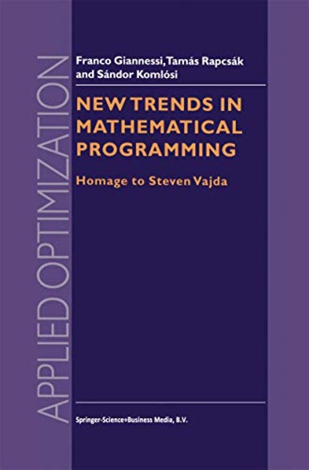 New Trends in Mathematical Programming