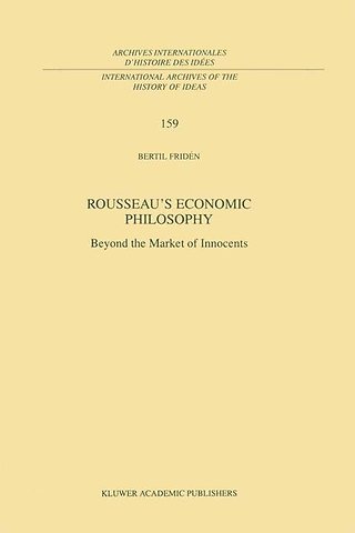 Rousseau’s Economic Philosophy