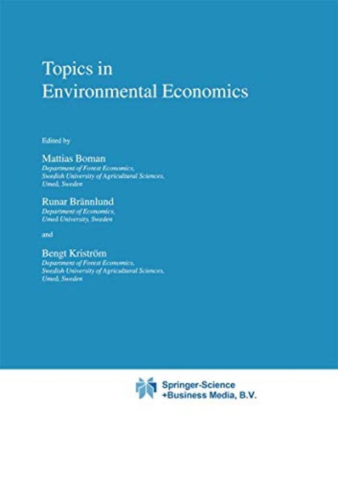 Topics in Environmental Economics