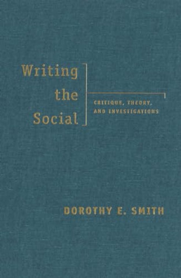 Writing the Social – Critique, Theory, and Investigations