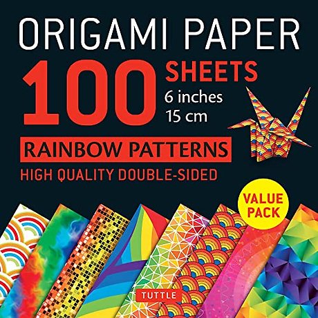 Origami Paper 100 Sheets Rainbow Patterns 6" (15 cm)