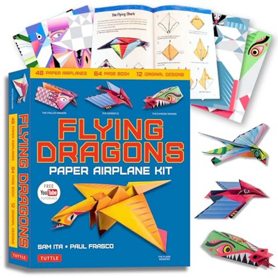 Flying Dragons Paper Airplane Kit