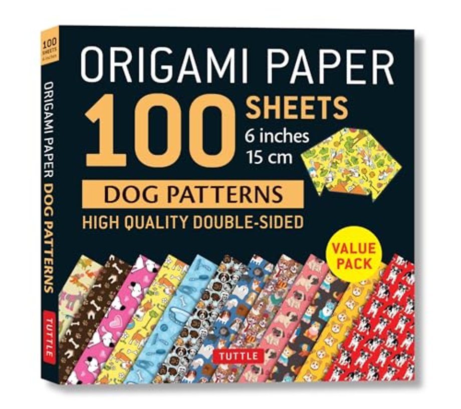 Origami Paper 100 sheets Dog Patterns 6" (15 cm)