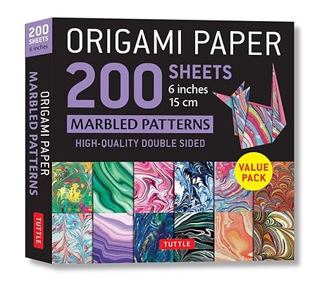 Origami Paper 200 sheets Marbled Patterns 6" (15 cm)