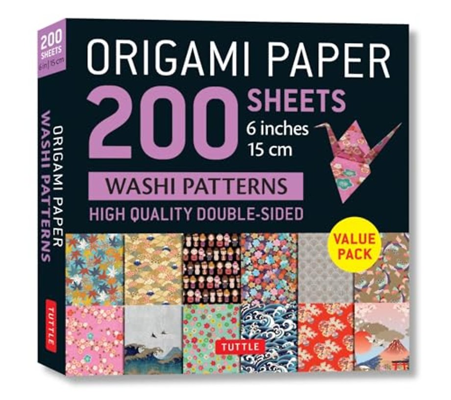 Origami Paper 200 sheets Washi Patterns 6" (15 cm)