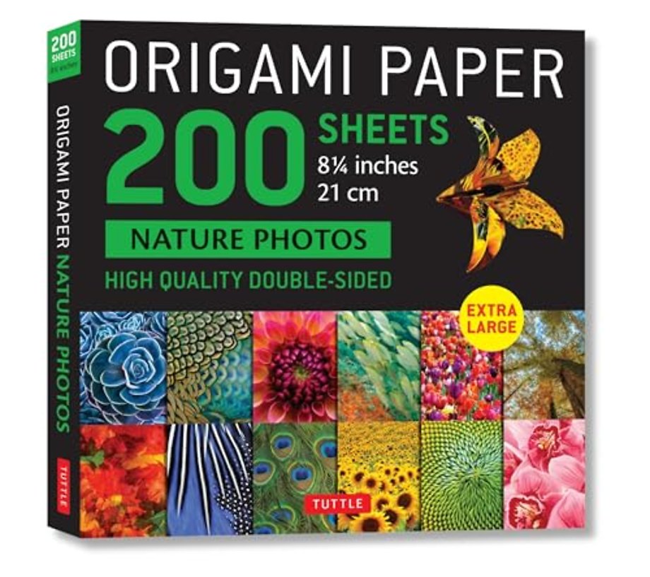 Origami Paper 200 sheets Nature Photos 8 1/4" (21 cm)
