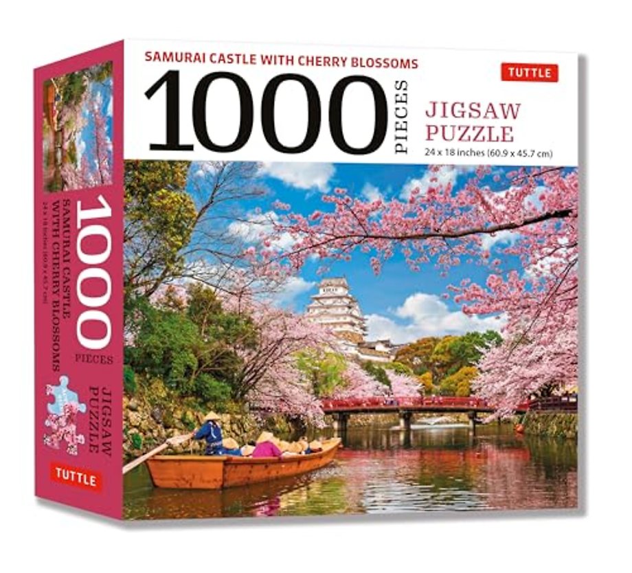 Samurai Castle with Cherry Blossoms 1000 Piece Jigsaw Puzzle