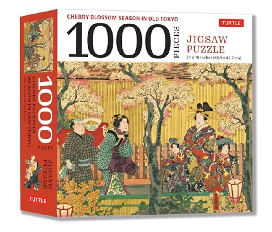 Cherry Blossom Season in Old Tokyo- 1000 Piece Jigsaw Puzzle