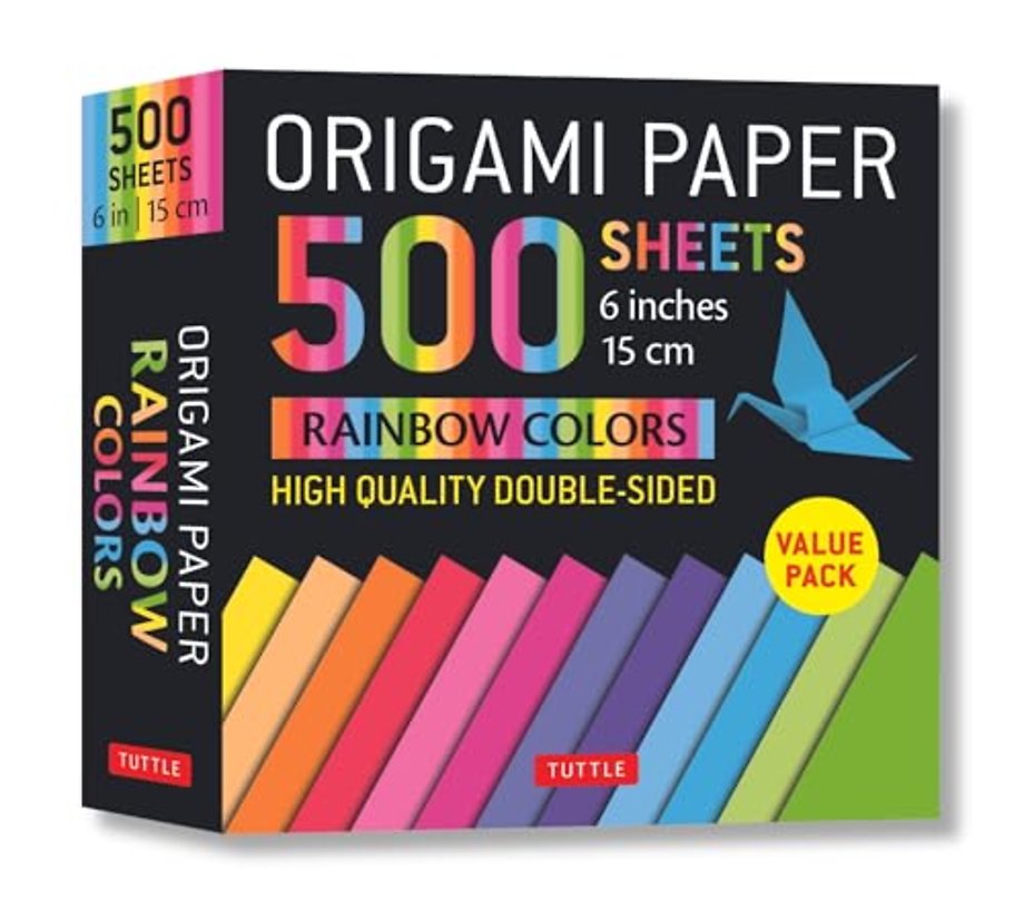 Origami Paper 500 sheets Rainbow Colors 6" (15 cm)