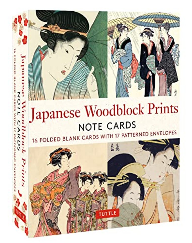 Japanese Woodblock Prints, 16 Note Cards