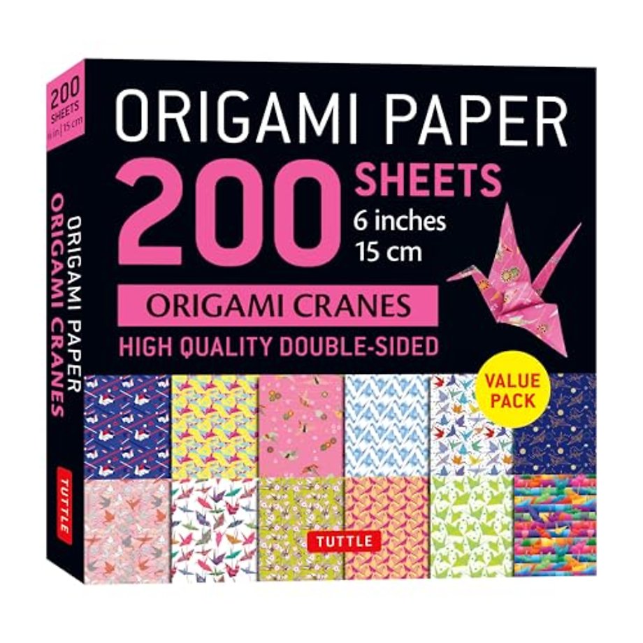 Origami Paper 200 sheets Origami Cranes 6" (15 cm)