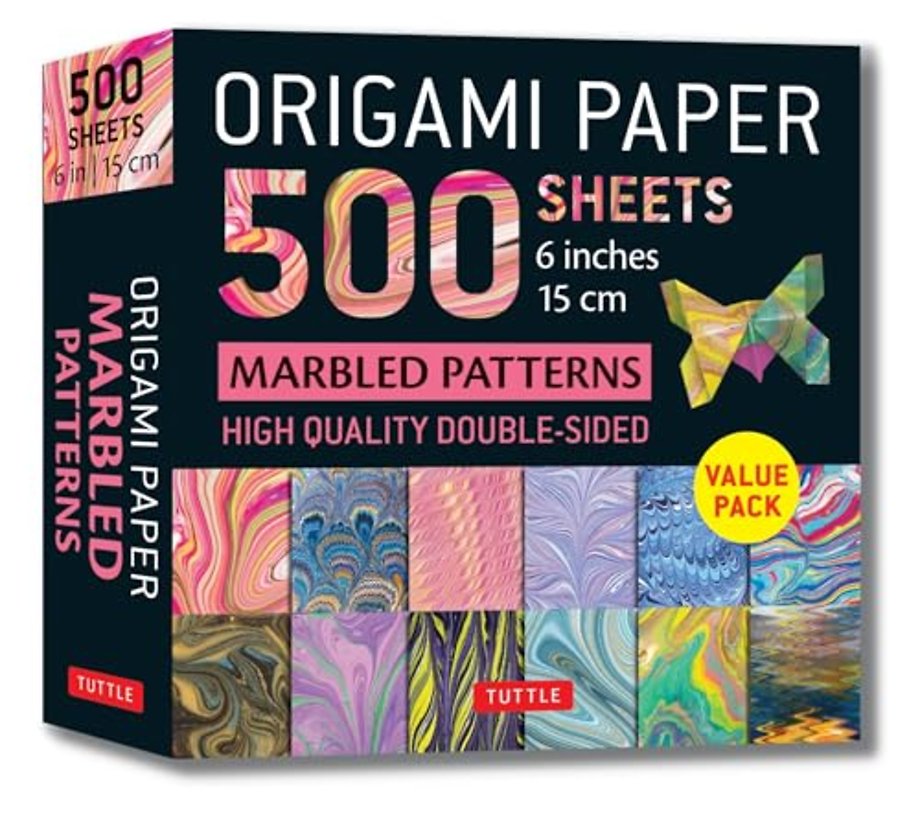 Origami Paper 500 sheets Marbled Patterns 6" (15 cm)