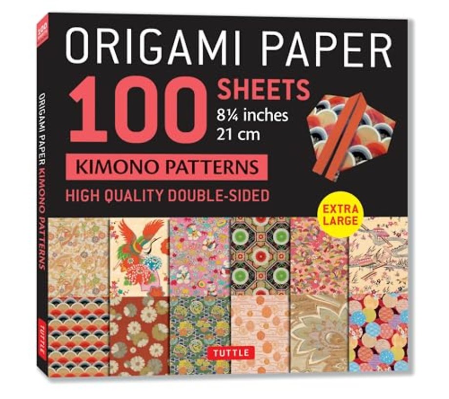 Origami Paper 100 sheets Kimono Patterns 8 1/4" (21 cm)