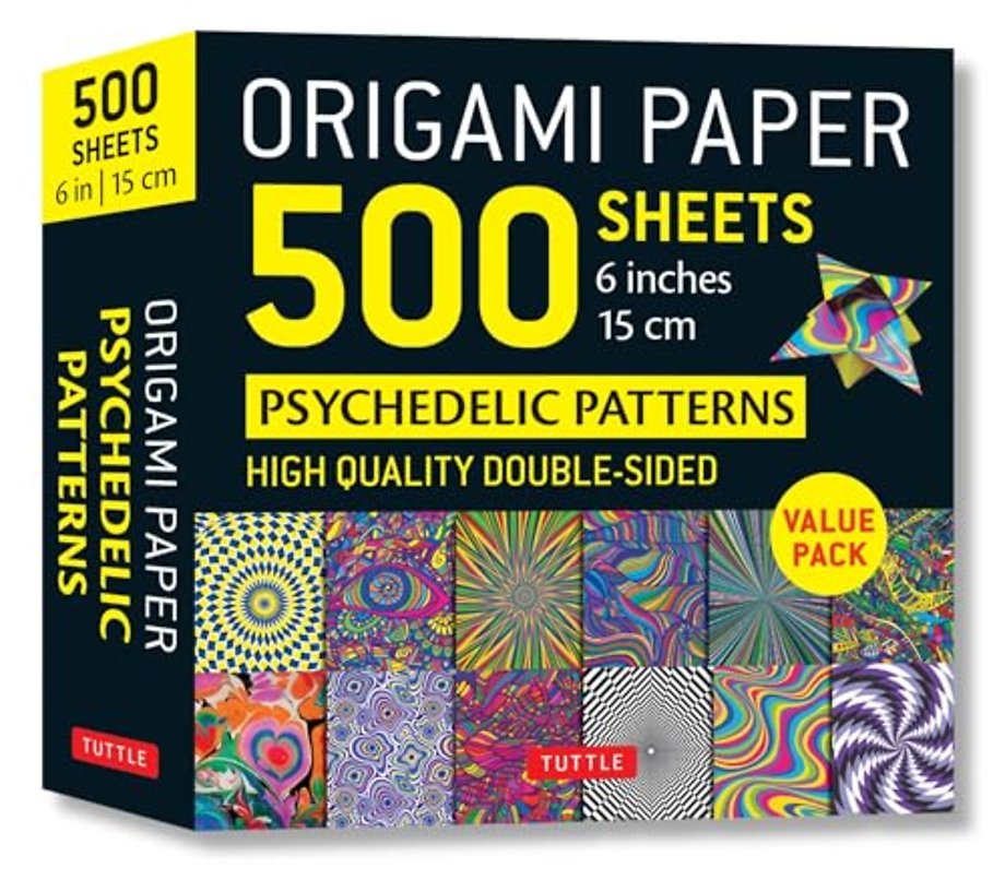 Origami Paper 500 sheets Psychedelic Patterns 6" (15 cm)