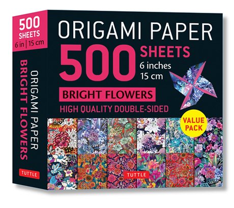 Origami Paper 500 sheets Bright Flowers 6" (15 cm)