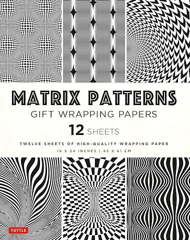 Matrix Patterns Gift Wrapping Papers - 12 sheets
