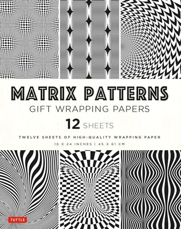 Matrix Patterns Gift Wrapping Papers - 12 sheets