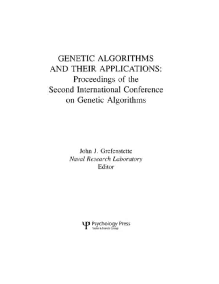 Genetic Algorithms and their Applications