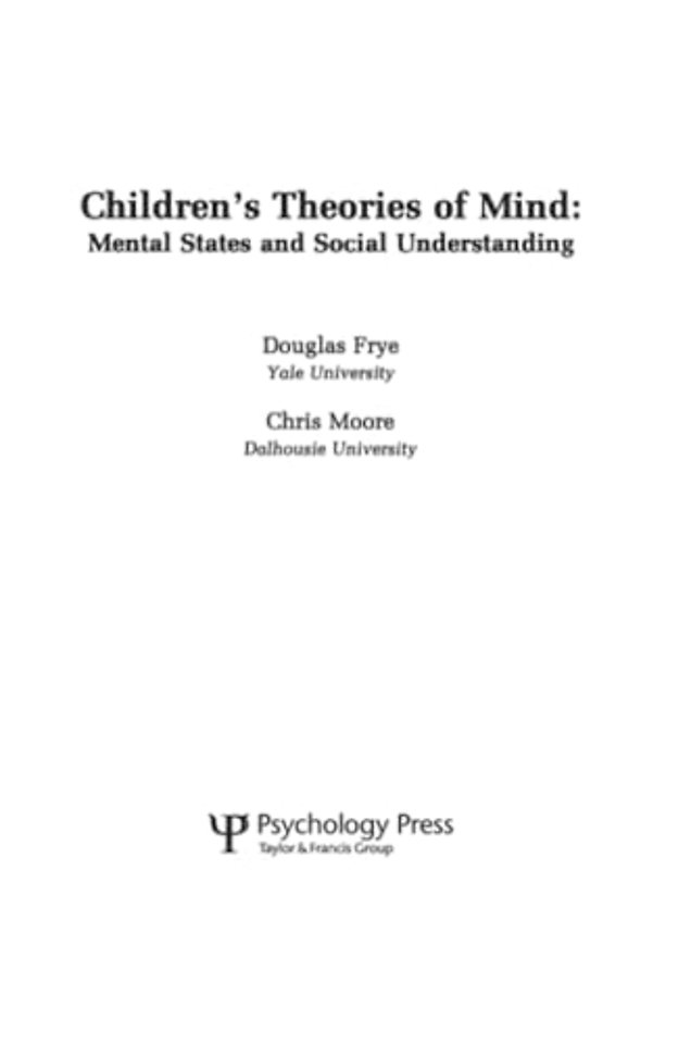 Children's Theories of Mind