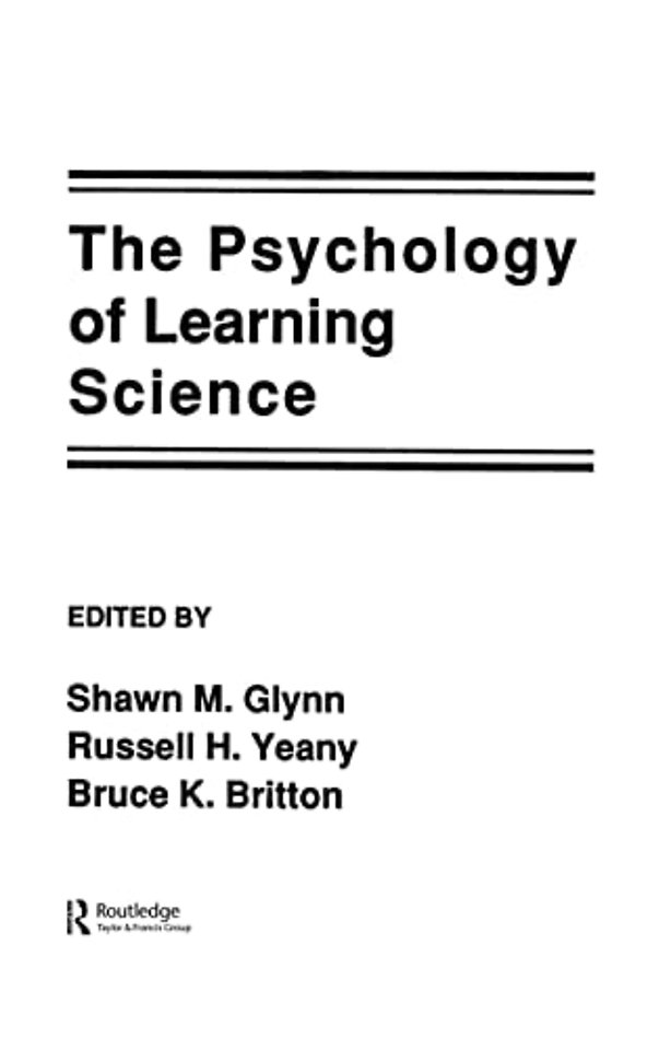 Psychology of Learning Science