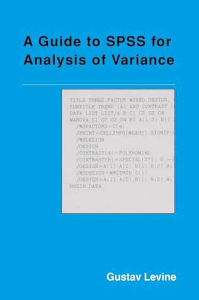 Guide to SPSS for Analysis of Variance