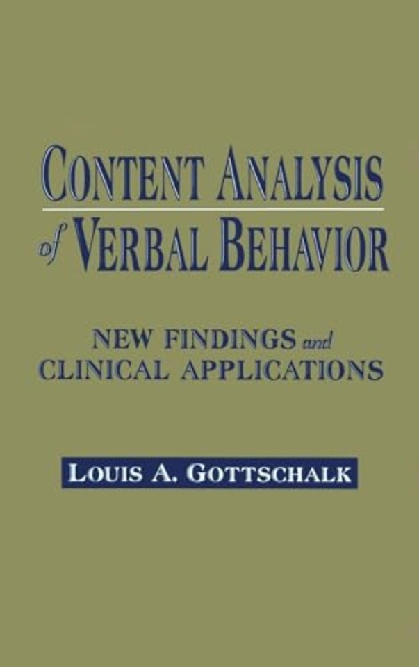 Content Analysis of Verbal Behavior