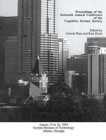 Proceedings of the Sixteenth Annual Conference of the Cognitive Science Society