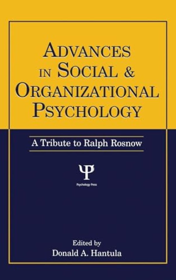 Advances in Social and Organizational Psychology