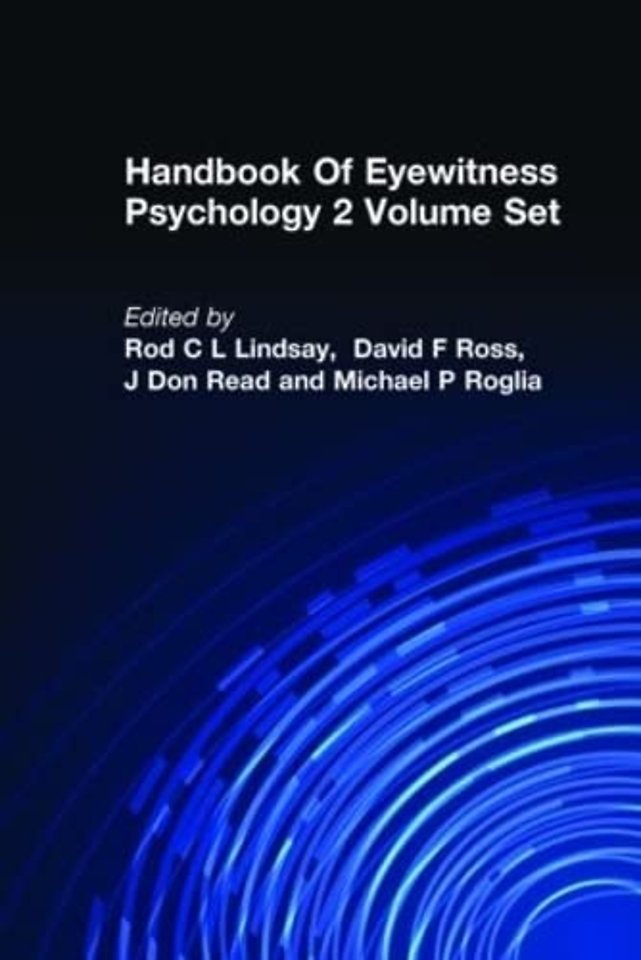 Handbook Of Eyewitness Psychology 2 Volume Set