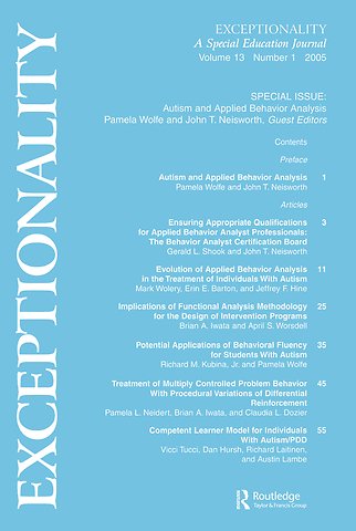 Autism and Applied Behavior Analysis