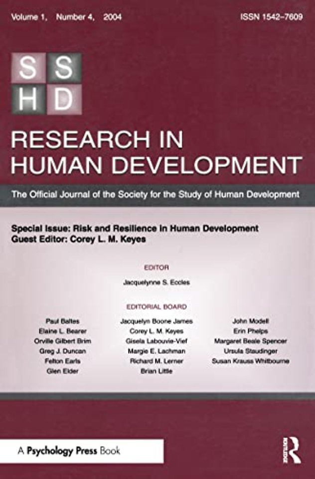 Risk and Resilience in Human Development