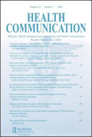 Religious Faith, Spirituality, and Health Communication