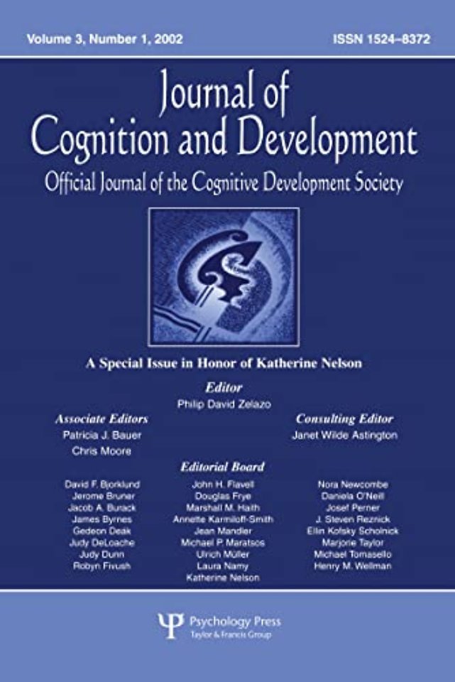 Special Issue in Honor of Katherine Nelson