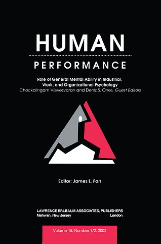 Role of General Mental Ability in industrial, Work, and Organizational Psychology