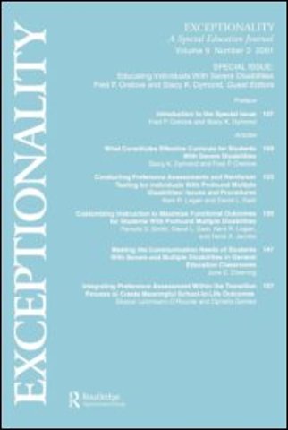 Educating Individuals With Severe Disabilities