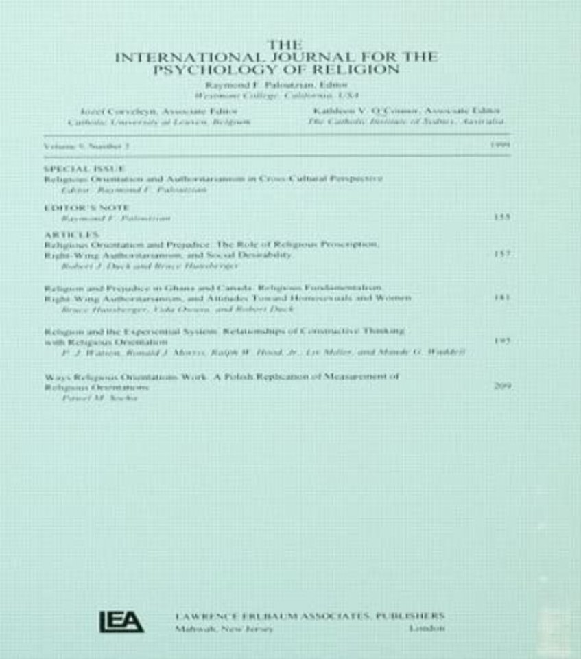 Religious Orientation and Authoritarianism in Cross-cultural Perspective