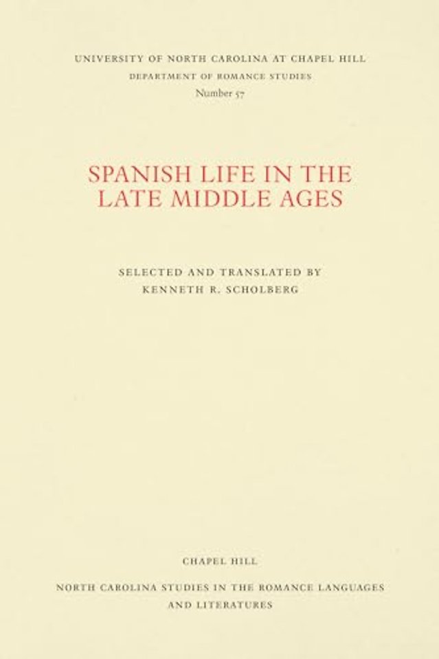 Spanish Life in the Late Middle Ages