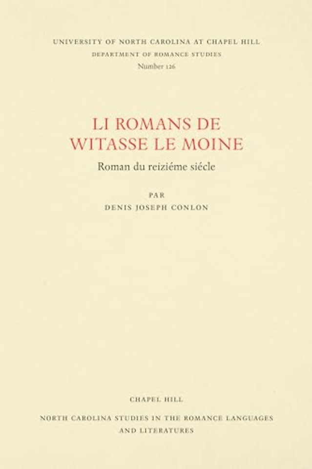 Li Romans de Witasse le Moine – Roman du reiziÃ©me siÃ©cle