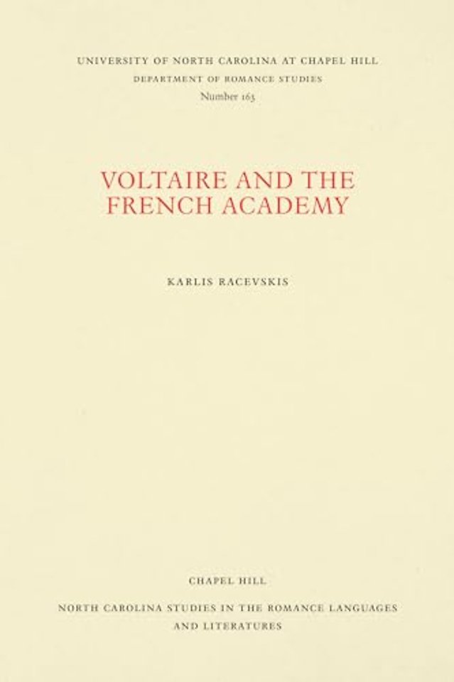 Voltaire and the French Academy