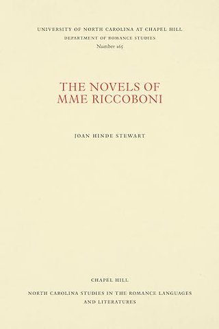 The Novels of Mme Riccoboni