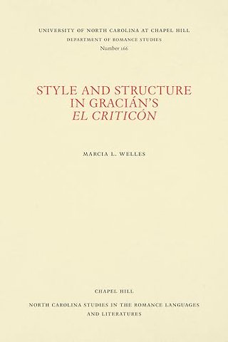 Style and Structure in Gracian's El Criticon