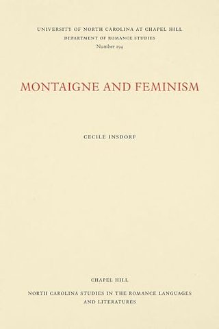 Montaigne and Feminism