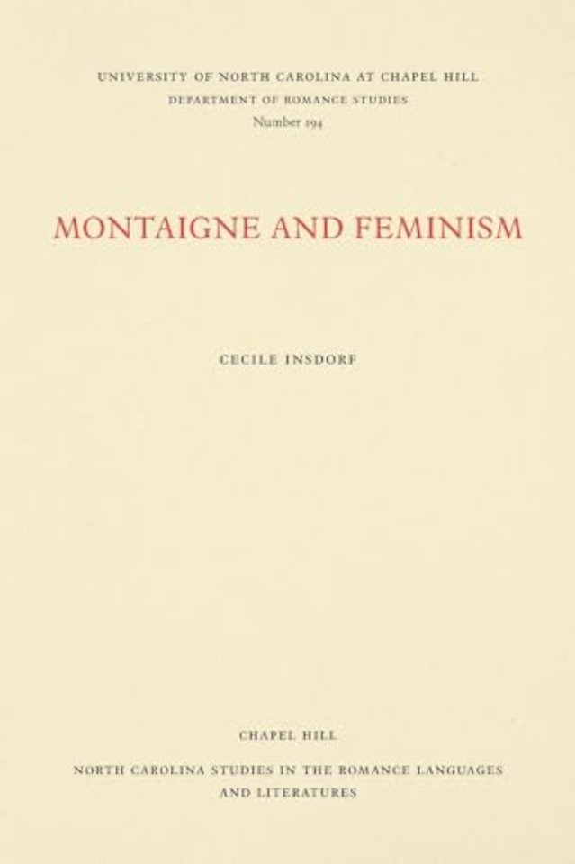 Montaigne and Feminism